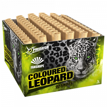 Coloured Leopard,  Fächer-Batterie mit 72 Schuss