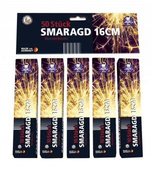 Smaragd-Wunderkerzen 16cm, 50er-Set