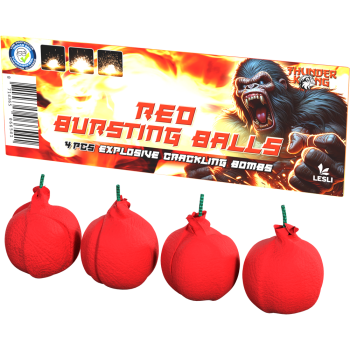 Red Bursting Balls, 4er Pack