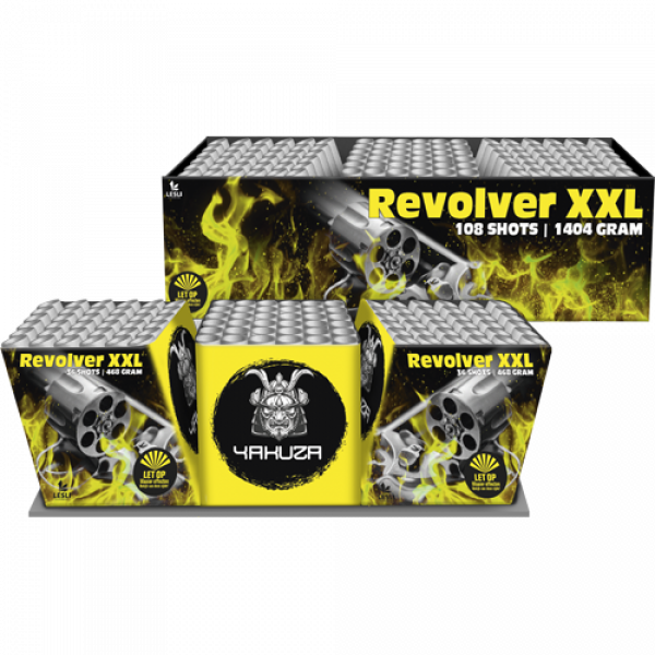 Revolver XXL, 3er Verbund-Batterie mit 108 Schuss - BRUTAL