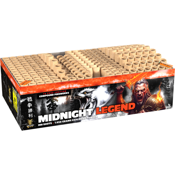 Midnight Legend, Verbundfeuerwerk mit 200 Schuss