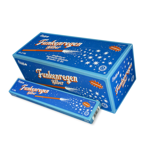 Funkenregen Silber, 12er - Pack